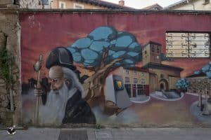 A mural in Belorado