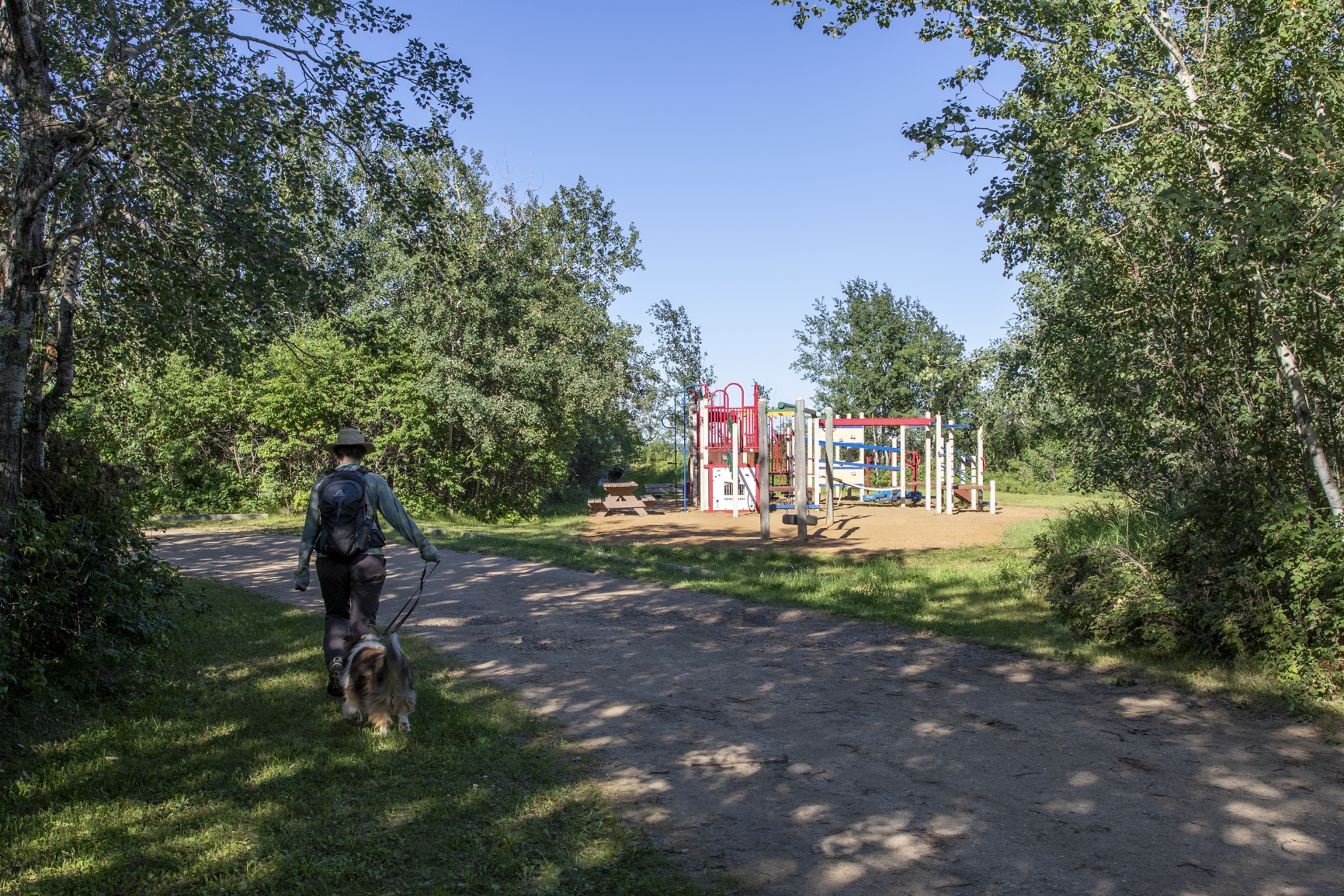 Sir Winston Churchill Provincial Park Playground near the beach at Sir Winston Churchill Provincial Park