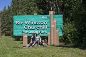 sign at sir winston churchill provincial park